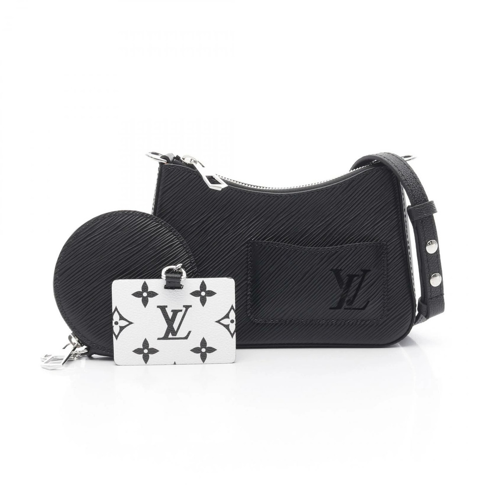 Louis Vuitton Marellini Handbag Leather Epi Black